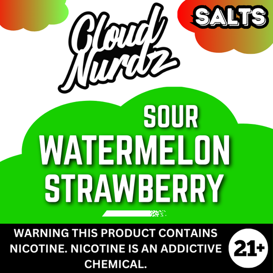 Sour Watermelon Strawberry by Cloud Nurdz - Salt Nicotine E-liquid 30ml