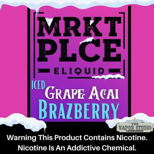 MRKT PLCE (Market Place) ICED Brazberry Grape Acai Premium E-Liquid 100ML