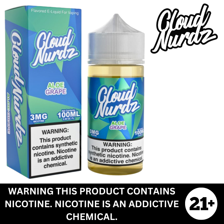 Aloe Grape by Cloud Nurdz Premium Nicotine E-Liquid 100ml