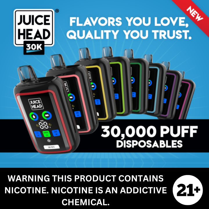 Juice Head 30k Disposable Vape 5% Nicotine The Vapor Studio Austin Texas Juice Head 30k Disposable Vape 5% Nicotine The Vapor Studio Austin Texas
