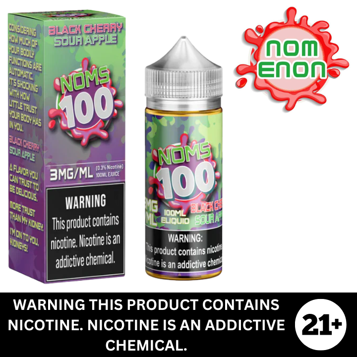 Black Cherry Sour Apple by NOMS 100 Premium E-Liquid 100ml