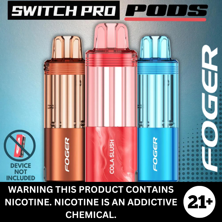 Foger Switch Pro Replacement POD ONLY 30k Puff 19ml 5% Salt Nicotine