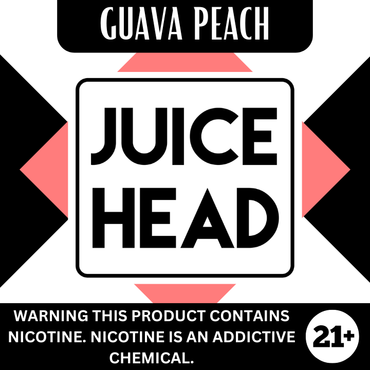 Guava Peach by Juice Head Premium E-Liquid 100ml The Vapor Studio Austin Texas Guava Peach by Juice Head Premium E-Liquid 100ml The Vapor Studio Austin Texas