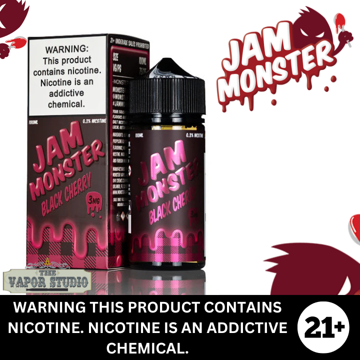 Black Cherry Jam by Monster Labs Premium Nicotine E-Liquid 100ml