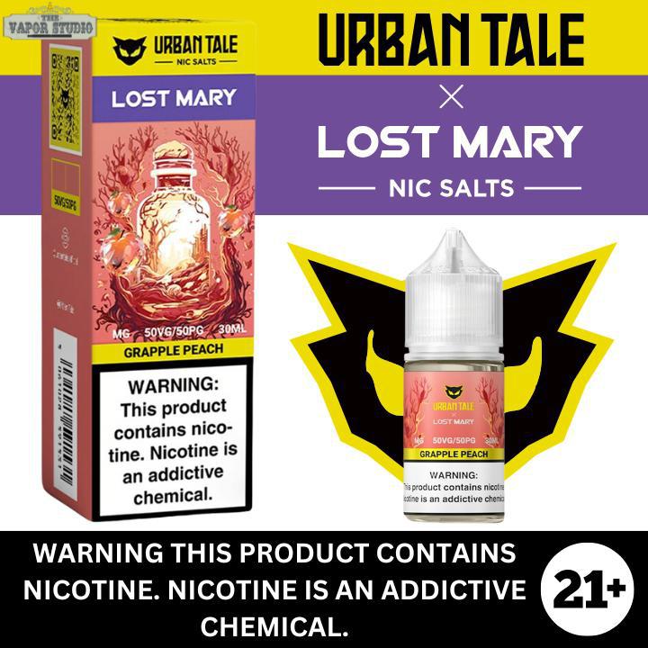 Grapple Peach by Urban Tale X Lost Mary - Salt Nicotine E-liquid 30ml