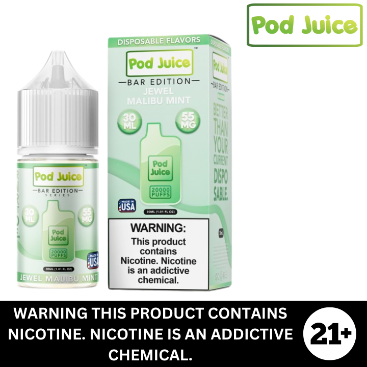 Jewel Malibu Mint by Pod Juice Salt Nicotine E-Liquid 30ml