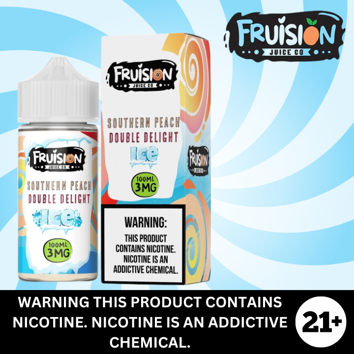 Southern Peach Double Delight ICED by Fruision Juice Co Premium E-liqu –  The Vapor Studio Austin Texas