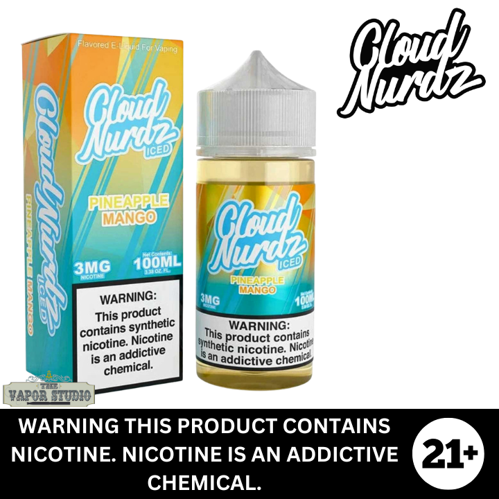 Iced Pineapple Mango by Cloud Nurdz Premium Nicotine E-Liquid 100ml