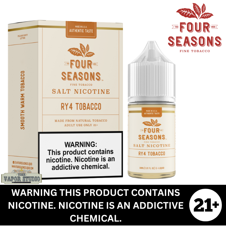 four seasons fine tobacco RY4 Tobacco by Four Seasons Premium Salt E-Liquid 30ml – The Vapor Studio Austin Texas four seasons fine tobacco RY4 Tobacco by Four Seasons Premium Salt E-Liquid 30ml – The Vapor Studio Austin Texas