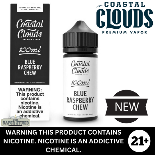 Coastal Clouds Blue Raspberry Chew Premium E-Liquid 100ml