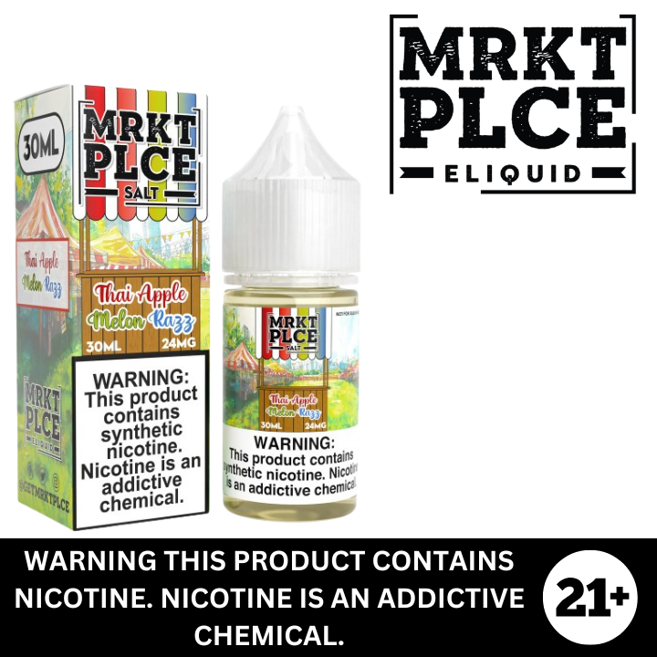 Thai Apple Melon Razz by MRKT PLCE Premium Salt Nicotine E-Liquid 30ml