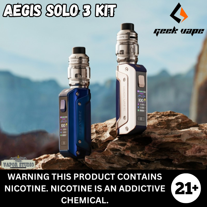 Aegis Geekvape Solo Kit GeekVape Aegis Solo 3 100w Adjustable Vaporizer Kit (18650 Battery Ver The Aegis Geekvape Solo Kit GeekVape Aegis Solo 3 100w Adjustable Vaporizer Kit (18650 Battery Ver The
