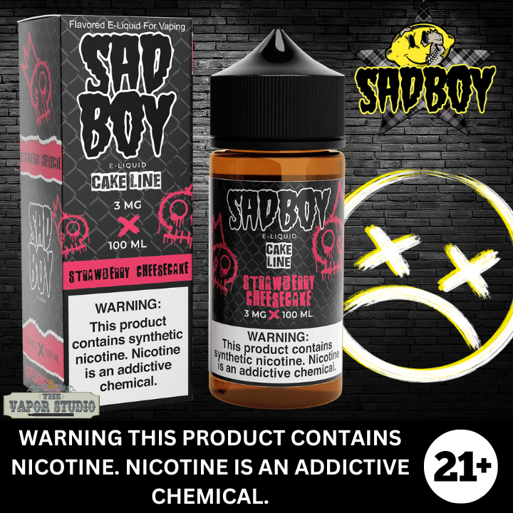 Strawberry Cheesecake by SadBoy Premium E-Liquid 100ml