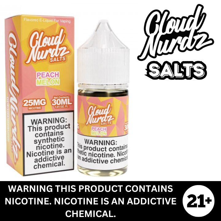 Peach Melon by Cloud Nurdz Salt Nicotine E-Liquid 30ml