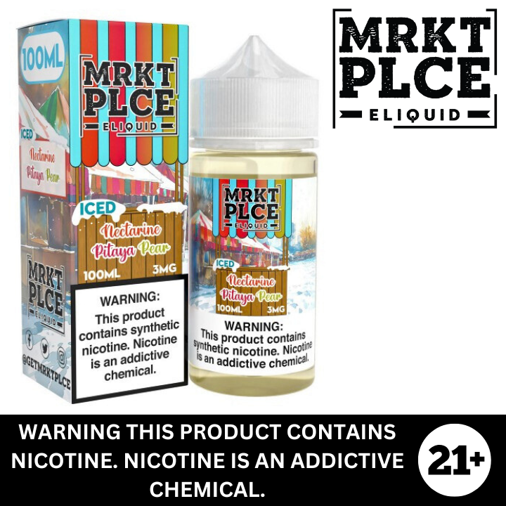 Nectarine Pitaya Pear ICED by Market Place Premium Nicotine E-Liquid 100ml