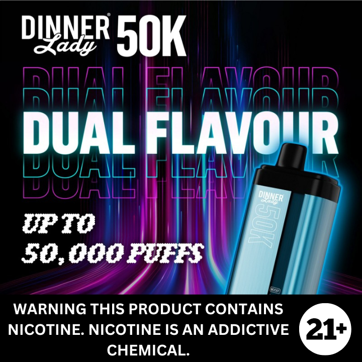 Dinner Lady 50k Dual Flavor Adjustable Disposable Vape 5% Nicotine The Vapor Studio Austin Texas Dinner Lady 50k Dual Flavor Adjustable Disposable Vape 5% Nicotine The Vapor Studio Austin Texas
