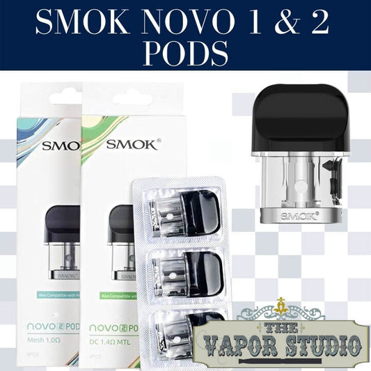 SMOK Novo, Novo 2, Novo 3, Novo 2S, Mesh and Quartz Replacement Pods