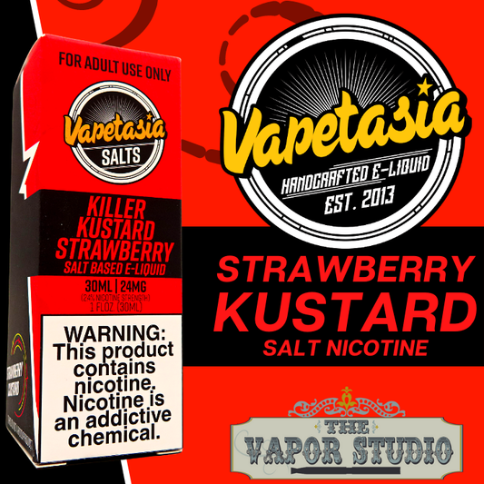 Killer Kustard by Vapetasia E-liquids - Strawberry Custard - 30ml Salt Nicotine