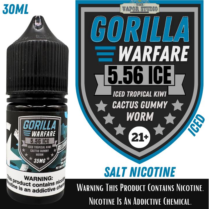 Gorilla Warfare 5.56 Reloaded On Ice Salt Nicotine 30ml