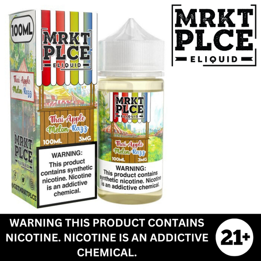 Thai Apple Melon Razz by Market Place Premium Nicotine E-Liquid 100ml