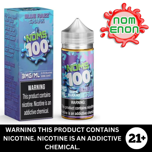 Blue Razz Shark by NOMS 100 Premium E-Liquid 100ml
