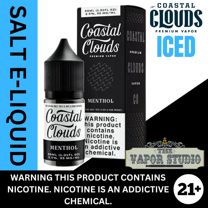 coastal clouds vape juice price ICED Menthol by Coastal Clouds Premium Salt Nicotine 30ML – The Vapor  Studio Austin Texas