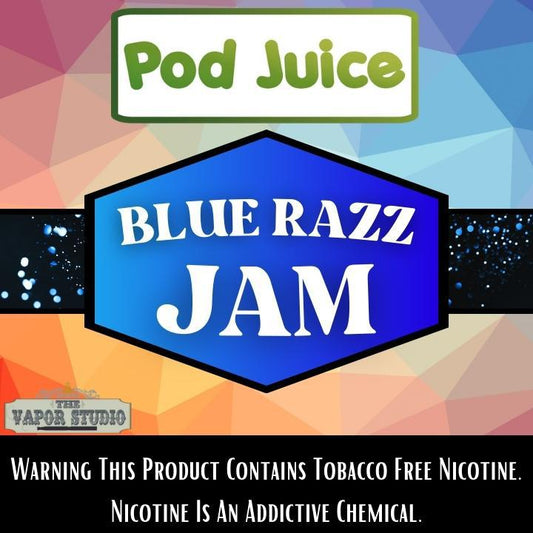 Blue Razz Jam by POD JUICE - E-Liquid 100ml