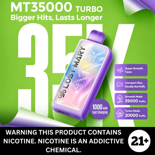 Lost Mary 35k Puff  Disposable Vape 5% Salt Nicotine