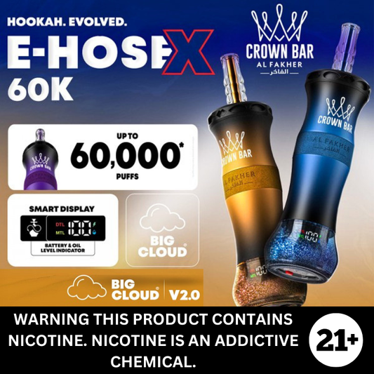 Al Fakher Crown Bar 60K E-Hose X Disposable 6mg Nicotine