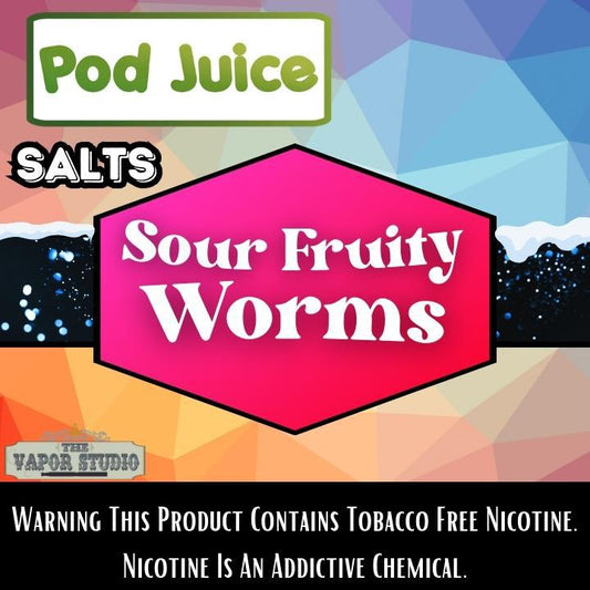 Sour Fruity Worms by POD JUICE - Salt Nicotine E-Liquid 30ml