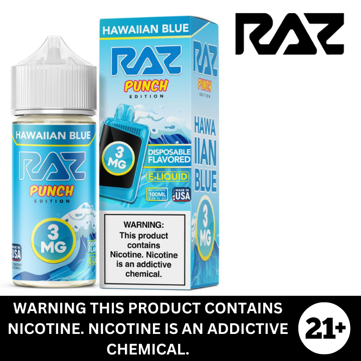 Hawaiian Blue Punch by Raz Nicotine E-Liquid 100ml
