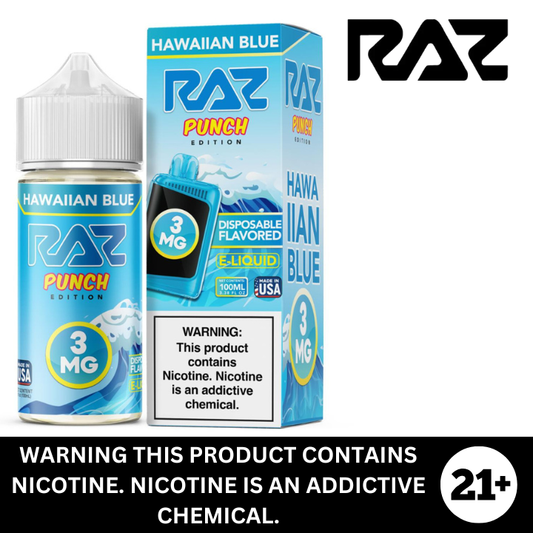 Hawaiian Blue Punch by Raz Nicotine E-Liquid 100ml