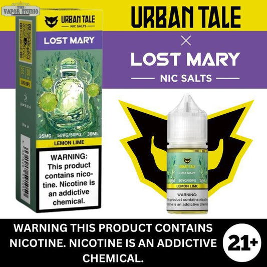 Lemon Lime by Urban Tale X Lost Mary - Salt Nicotine E-liquid 30ml