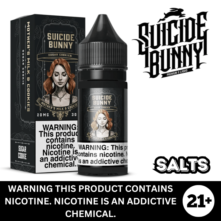 Mother's Milk & Cookies by Suicide Bunny Premium Salt Nicotine E-Liquid 30ml