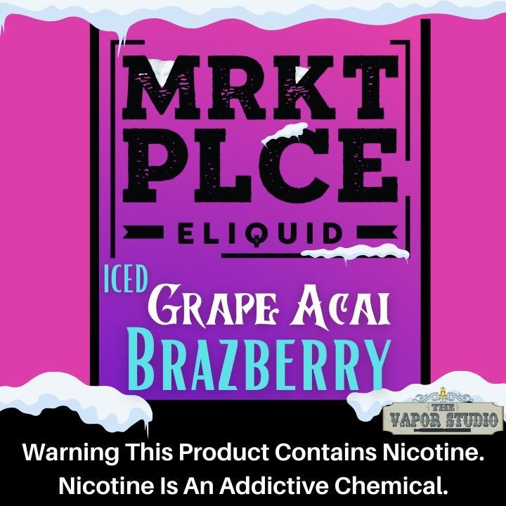 MRKT PLCE ICED Brazberry Grape Acai Premium E-Liquid 100ML