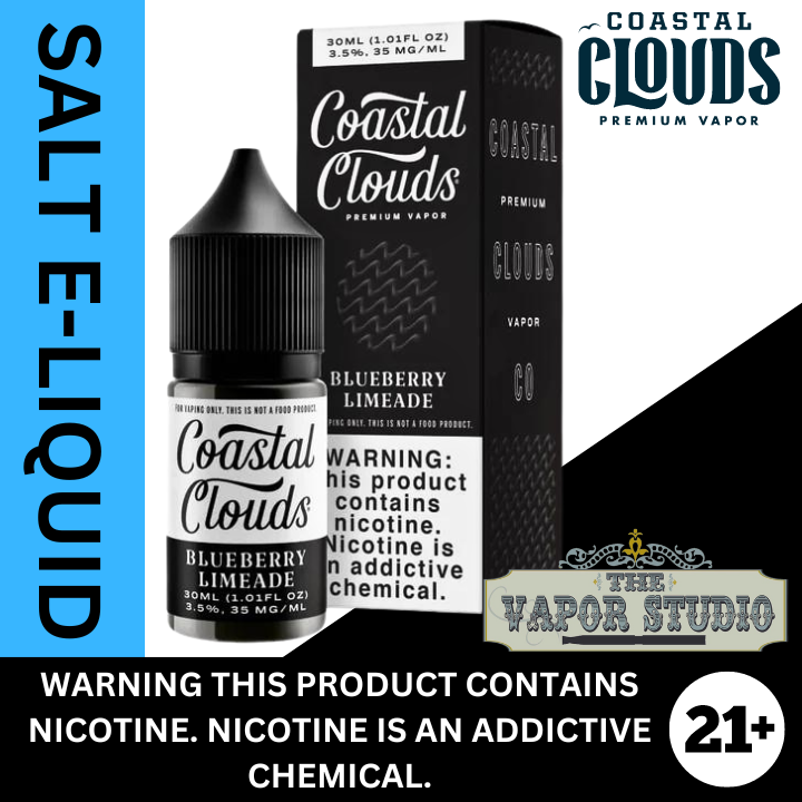 Blueberry Limeade by Coastal Clouds - Salt Nicotine E-liquid 30ml