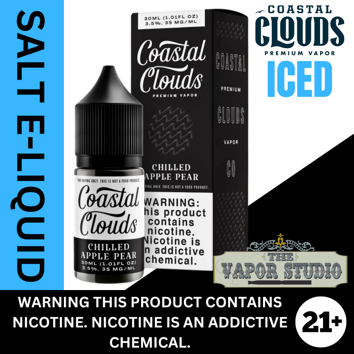 Chilled Apple Pear by Coastal Clouds - Salt Nicotine E-liquid 30ml