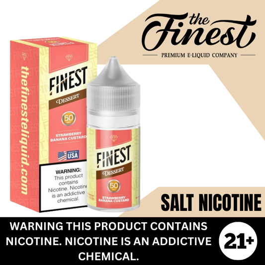 Strawberry Banana Custard by The Finest Premium Salt Nicotine E-Liquid 30ml