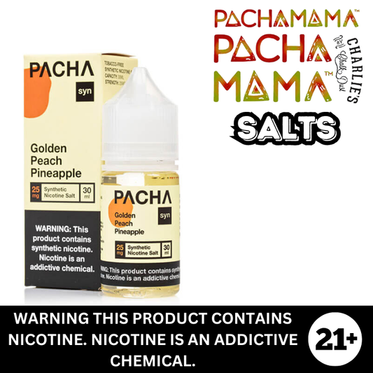 Golden Peach Pineapple By Pacha Mama Salt Nicotine E-Liquid 30ml