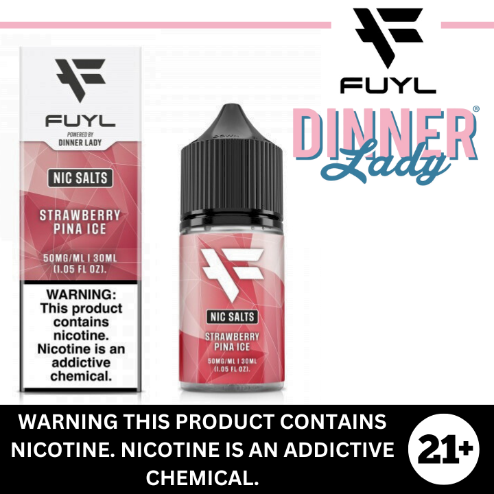 Strawberry Pina ICE by FUYL & Dinner Lady Premium Salt Nicotine 30ml