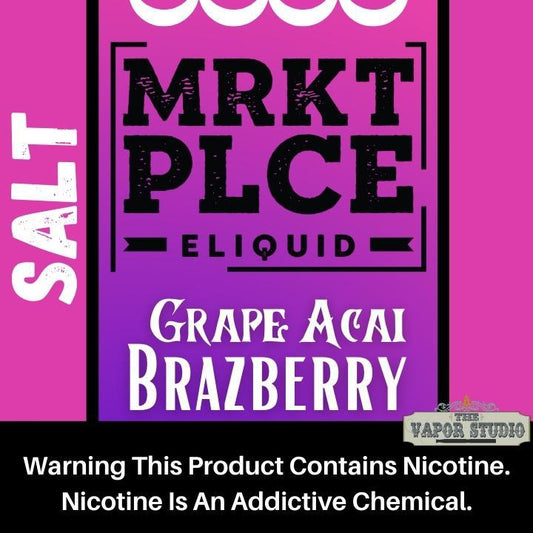 MRKT PLCE (Market Place) - Brazberry Grape Acai - 30ml Salt Nicotine