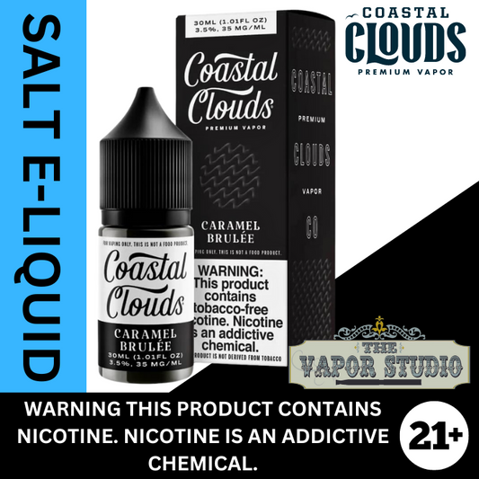 coastal clouds tobacco salt nic 30ml | 50mg | Saltwater Tobacco | Nicotine Salt E-Liquid Coastal Clouds SALTS - Caramel