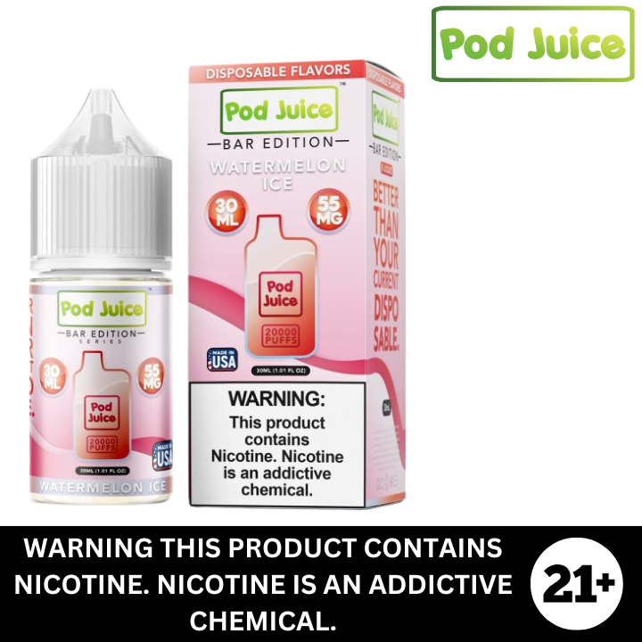 Watermelon Ice by Pod Juice Salt Nicotine E-Liquid 30ml