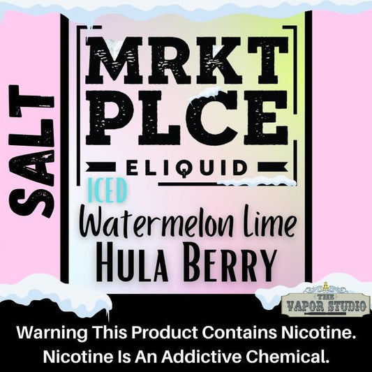 MRKT PLCE (Market Place) - ICED Watermelon Hulaberry Lime - 30ml Salt Nicotine