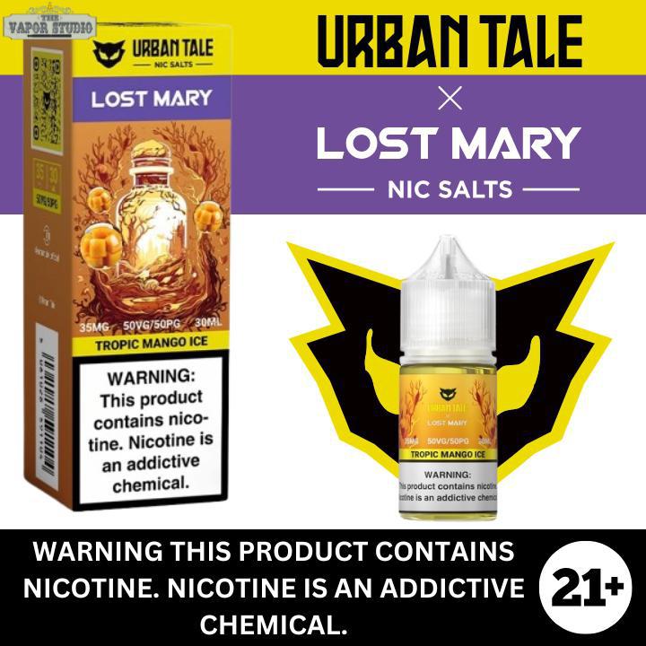 Tropic Mango Ice by Urban Tale X Lost Mary - Salt Nicotine E-liquid 30ml