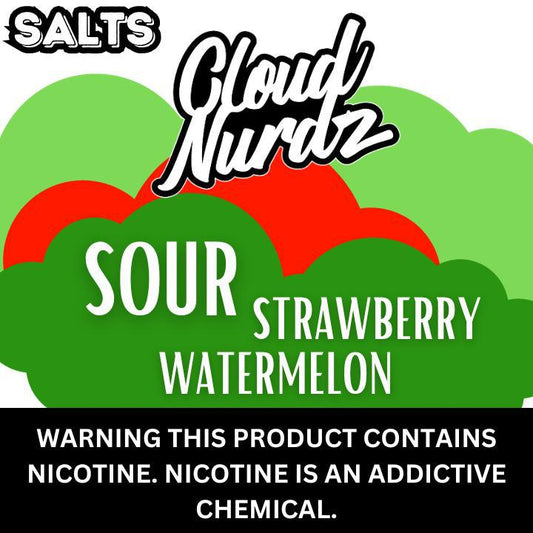 Sour Watermelon Strawberry by Cloud Nurdz - Salt Nicotine E-liquid 30ml