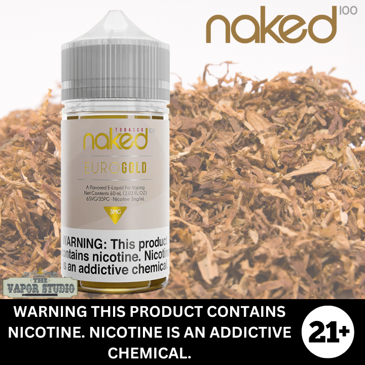 Euro Gold by Naked 100 Premium E-Liquid 60ml The Vapor Studio Austin Texas Euro Gold by Naked 100 Premium E-Liquid 60ml The Vapor Studio Austin Texas