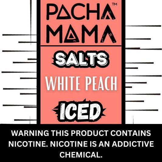 Pacha Mama White Peach Ice Premium Salt Nicotine 30ML