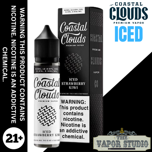 ICED Strawberry Kiwi by Coastal Clouds Premium E-Liquid 60ML