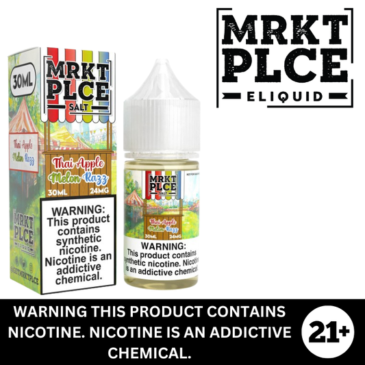 Thai Apple Melon Razz by MRKT PLCE Premium Salt Nicotine E-Liquid 30ml